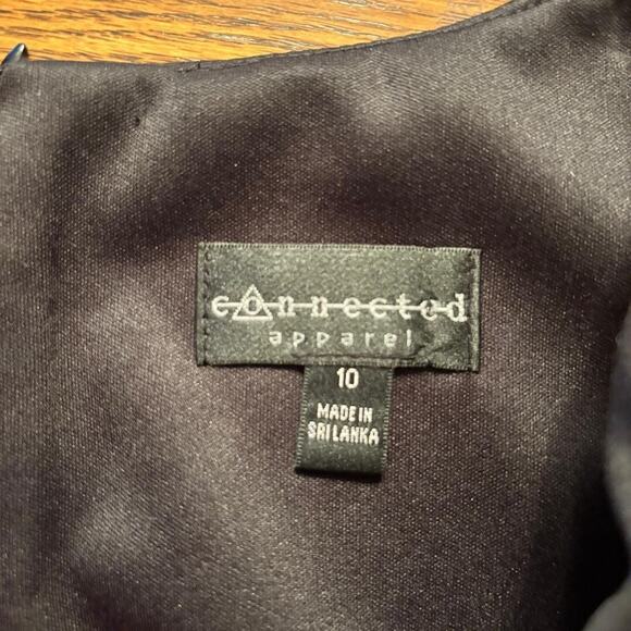 Connected apparel Black dress with Zebra print on front size 10 Stretchy - Picture 3 of 9